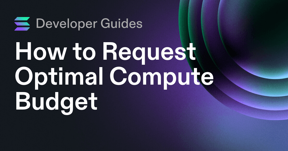 How to Request Optimal Compute Budget